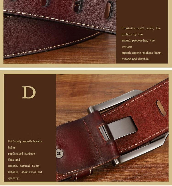 Planet Gates Fashion mens casual genuine leather belt High quality cowhide retro buckle belt new design Brown Belts free shipping