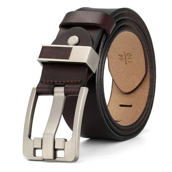Planet Gates Fashion mens casual genuine leather belt High quality cowhide retro buckle belt new design Brown Belts free shipping