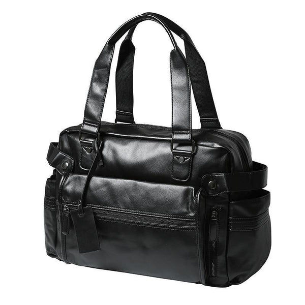 Planet Gates Fashion mens leather travel bag vintage duffle handbags large men business luggage bag with shoulder strap sac voyages