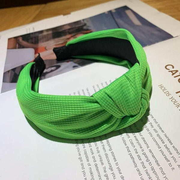 Fashion Neon Color Cloth Women Hairbands Bow-knot Girl's Headbands Lady's Headwear Hair Accessories