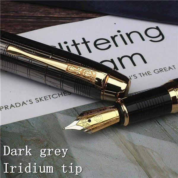 Planet Gates Fashion new style Dark grey ink pen Office and learning luxury writing metal pen