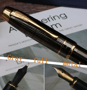 Planet Gates Fashion new style Dark grey ink pen Office and learning luxury writing metal pen