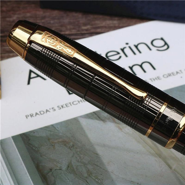 Planet Gates Fashion new style Dark grey ink pen Office and learning luxury writing metal pen