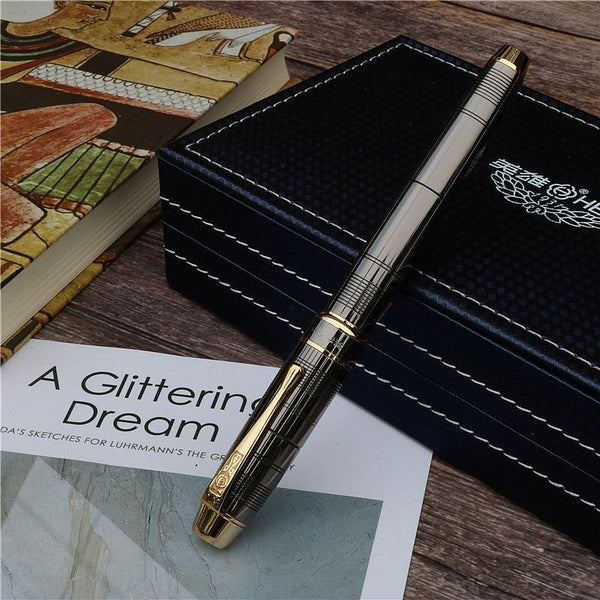 Planet Gates Fashion new style Dark grey ink pen Office and learning luxury writing metal pen