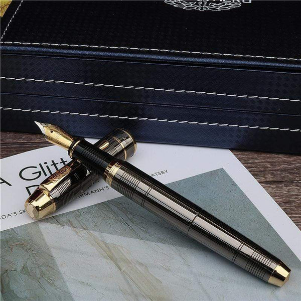 Planet Gates Fashion new style Dark grey ink pen Office and learning luxury writing metal pen