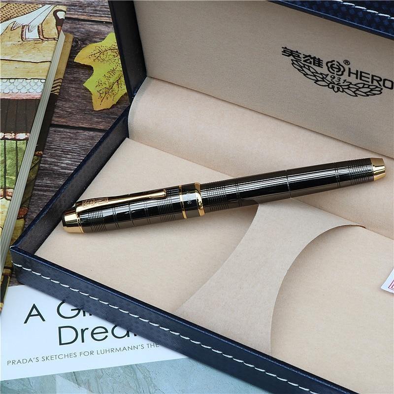 Planet Gates Fashion new style Dark grey ink pen Office and learning luxury writing metal pen