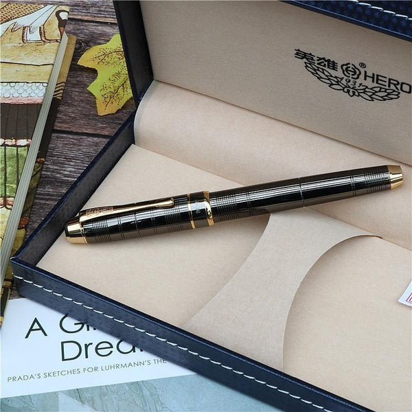 Planet Gates Fashion new style Dark grey ink pen Office and learning luxury writing metal pen