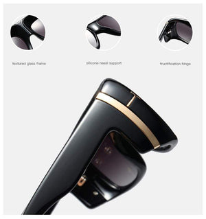 Planet Gates Fashion Oversized Shield GINO Style Gradient Sunglasses Cool Men T Metal Gradient Sun Glasses Oculos De Sol 95208