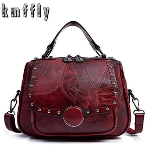 Fashion PU Leather Crossbody Bag Women's Handbag Ladies Shoulder Bags Rivet Female Messenger