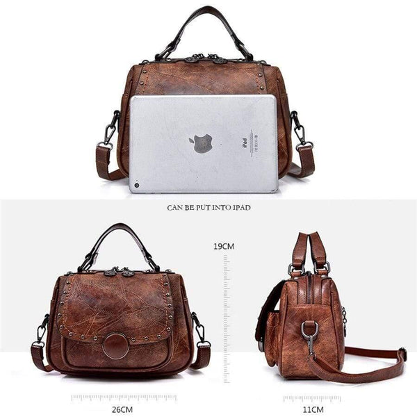 Fashion PU Leather Crossbody Bag Women's Handbag Ladies Shoulder Bags Rivet Female Messenger