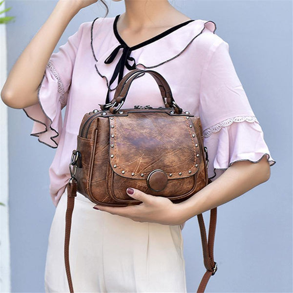 Fashion PU Leather Crossbody Bag Women's Handbag Ladies Shoulder Bags Rivet Female Messenger