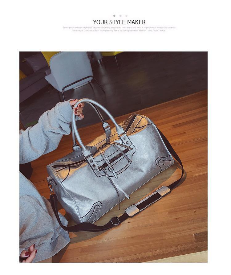 Planet Gates Fashion PU Leather Travel Bag Men Women Large Capacity Handbags Large Shoulder Bags Male Big Duffel Bag Unisex Bolsa