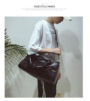 Planet Gates Fashion PU Leather Travel Bag Men Women Large Capacity Handbags Large Shoulder Bags Male Big Duffel Bag Unisex Bolsa