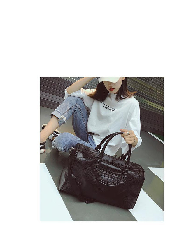 Planet Gates Fashion PU Leather Travel Bag Men Women Large Capacity Handbags Large Shoulder Bags Male Big Duffel Bag Unisex Bolsa