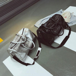 Planet Gates Fashion PU Leather Travel Bag Men Women Large Capacity Handbags Large Shoulder Bags Male Big Duffel Bag Unisex Bolsa