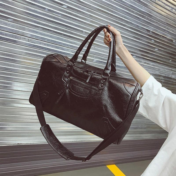 Planet Gates Fashion PU Leather Travel Bag Men Women Large Capacity Handbags Large Shoulder Bags Male Big Duffel Bag Unisex Bolsa