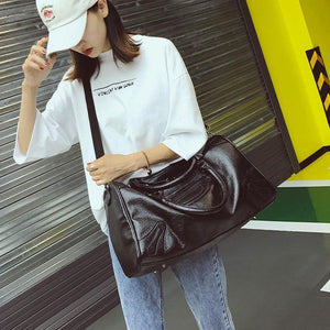 Planet Gates Fashion PU Leather Travel Bag Men Women Large Capacity Handbags Large Shoulder Bags Male Big Duffel Bag Unisex Bolsa