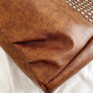 Fashion Rivet Shoulder Bags For Women Leather Luxury Handbags Women Bags Designer Ladies