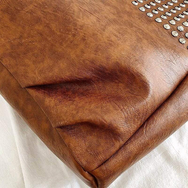 Fashion Rivet Shoulder Bags For Women Leather Luxury Handbags Women Bags Designer Ladies