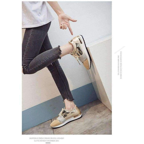 Planet Gates Fashion Sneakers for Women Flat Casual Shoes Breathable Mesh Shoes Brand Women's Flats YX001