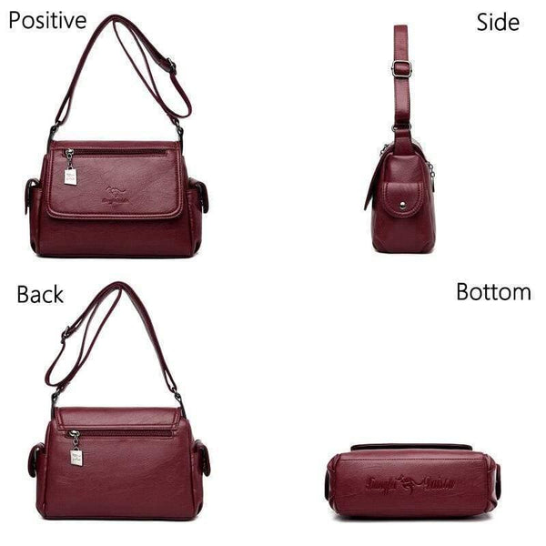 Fashion Soft Leather Luxury Handbags Women Bags Designer Multi-pocket Crossbody Shoulder Bags