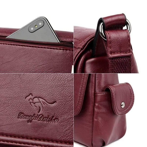 Fashion Soft Leather Luxury Handbags Women Bags Designer Multi-pocket Crossbody Shoulder Bags