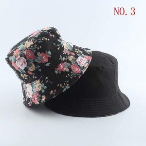 Planet Gates Fashion Summer Coconut Tree Flower Printed Fisherman Caps Panama Bucket Hat Reversible Gorro Pescador Men Women