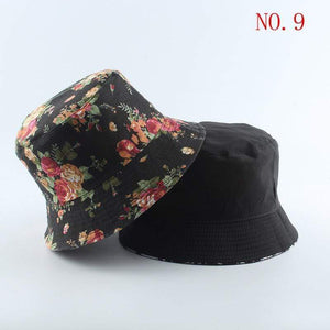 Planet Gates Fashion Summer Coconut Tree Flower Printed Fisherman Caps Panama Bucket Hat Reversible Gorro Pescador Men Women