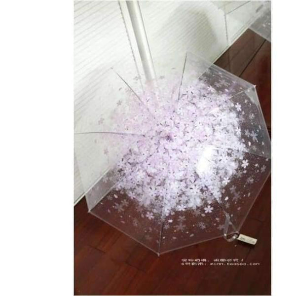 Planet Gates Fashion Transparent Clear Umbrella Cherry Blossom Mushroom Apollo Princess Women Rain Umbrella Sakura Long Handle Umbrellas