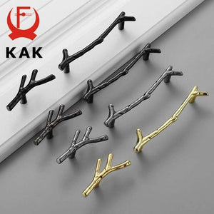 Fashion Tree Branch Furniture Handle 96mm 128mm Black Silver Bronze Kitchen Cabinet Handles Drawer Knobs Door Pulls Hardware