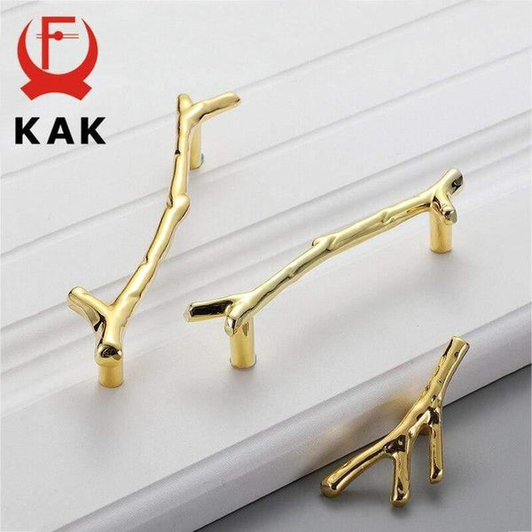 Fashion Tree Branch Furniture Handle 96mm 128mm Black Silver Bronze Kitchen Cabinet Handles Drawer Knobs Door Pulls Hardware