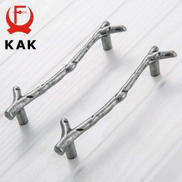Fashion Tree Branch Furniture Handle 96mm 128mm Black Silver Bronze Kitchen Cabinet Handles Drawer Knobs Door Pulls Hardware
