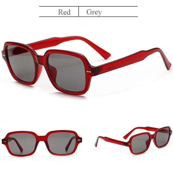 Planet Gates Fashion Unisex Square Sunglasses Men Women Fashion Small Frame Yellow Sunglasses Female Retro Rivet Glasses UV400 O403