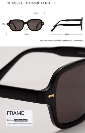 Planet Gates Fashion Unisex Square Sunglasses Men Women Fashion Small Frame Yellow Sunglasses Female Retro Rivet Glasses UV400 O403