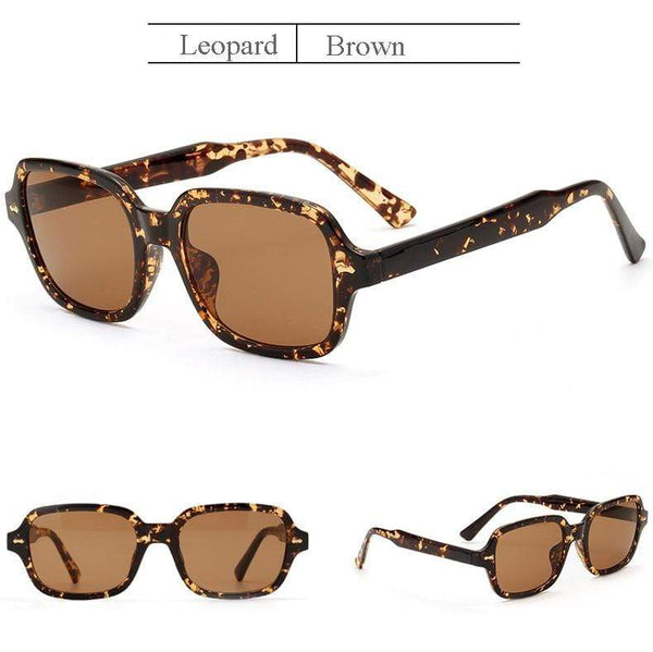 Planet Gates Fashion Unisex Square Sunglasses Men Women Fashion Small Frame Yellow Sunglasses Female Retro Rivet Glasses UV400 O403