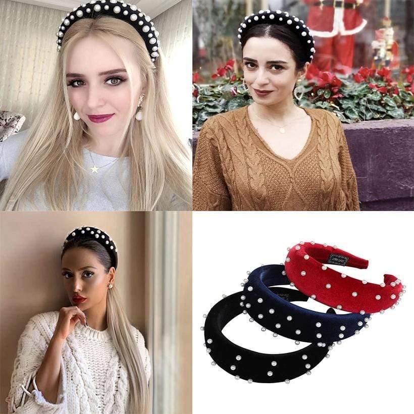 Fashion Western Style Solid Colors Thicken Padded Headband Bezel Turban Women Hairbands Girls Accessories Headwear