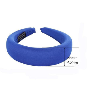 Fashion Western Style Solid Colors Thicken Padded Headband Bezel Turban Women Hairbands Girls Accessories Headwear