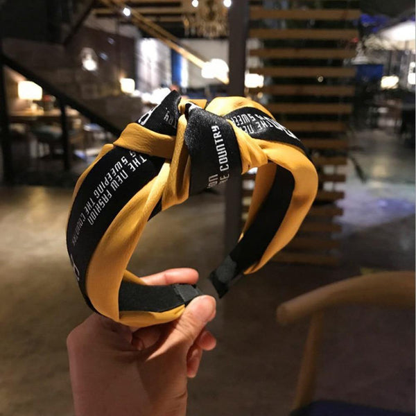 Fashion Wide Side Knot Hairband For Women  Turban Hair Accessories Knot Hair Band High Quality Hair Hoop