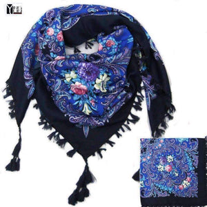 Planet Gates Fashion woman Scarf square scarves short tassel floral printed Women Wraps Winter lady shawls free shipping-03