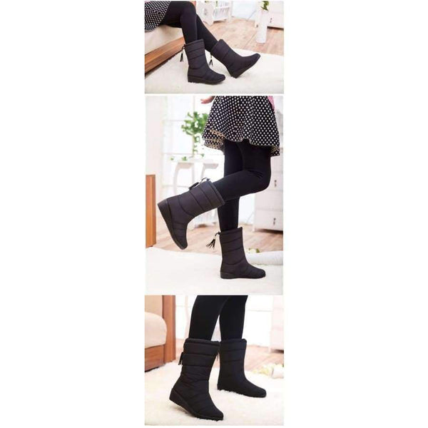 Planet Gates Fashion Women Boots Female Tassel Winter Ankle Boots Shoes Down Wedges Snow Boots Ladies Shoes Woman Warm