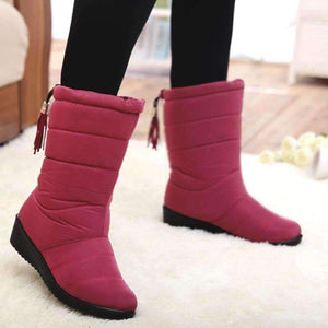 Planet Gates Fashion Women Boots Female Tassel Winter Ankle Boots Shoes Down Wedges Snow Boots Ladies Shoes Woman Warm