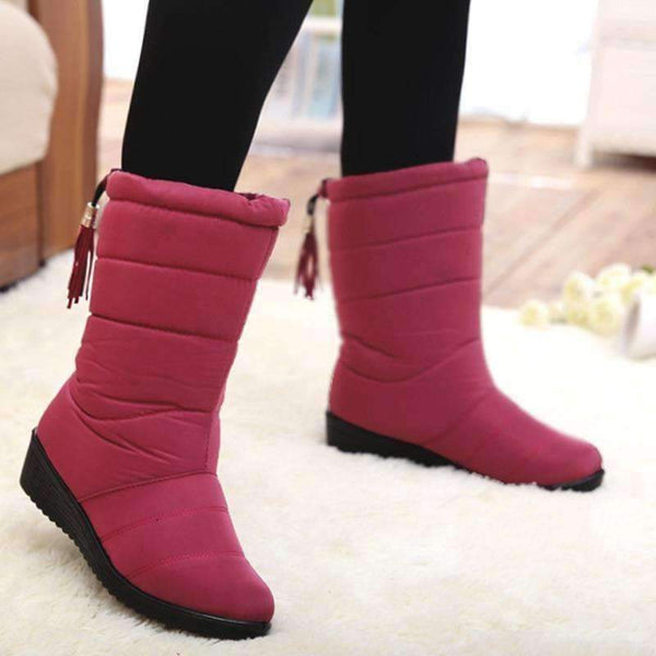Planet Gates Fashion Women Boots Female Tassel Winter Ankle Boots Shoes Down Wedges Snow Boots Ladies Shoes Woman Warm