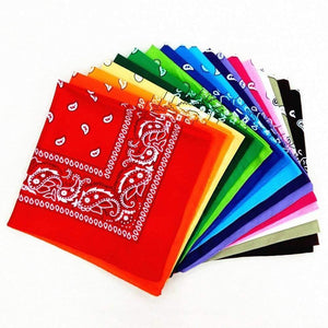Fashion Women Cotton Bandana Scarf Square Female Bandanas 55cm*55cm Headwear Rock Girls Head Scarf Headbands Hair Accessories