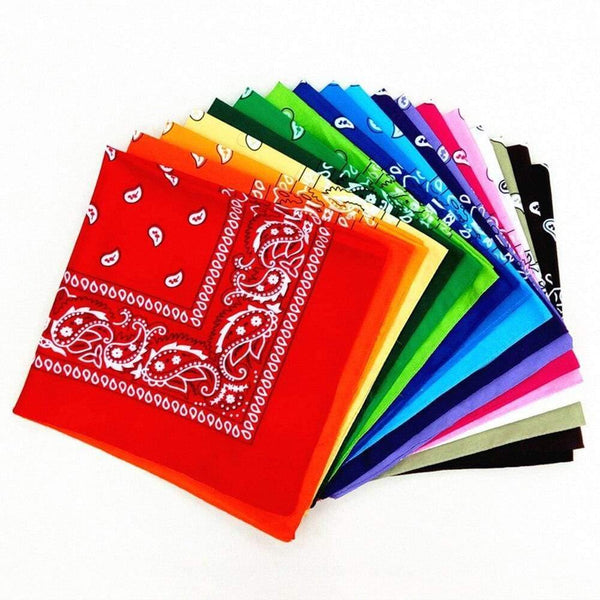Fashion Women Cotton Bandana Scarf Square Female Bandanas 55cm*55cm Headwear Rock Girls Head Scarf Headbands Hair Accessories
