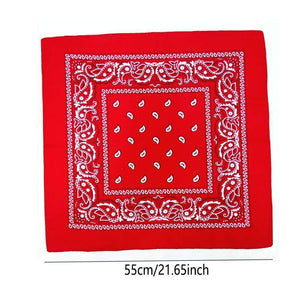Fashion Women Cotton Bandana Scarf Square Female Bandanas 55cm*55cm Headwear Rock Girls Head Scarf Headbands Hair Accessories