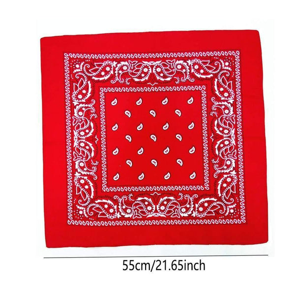 Fashion Women Cotton Bandana Scarf Square Female Bandanas 55cm*55cm Headwear Rock Girls Head Scarf Headbands Hair Accessories