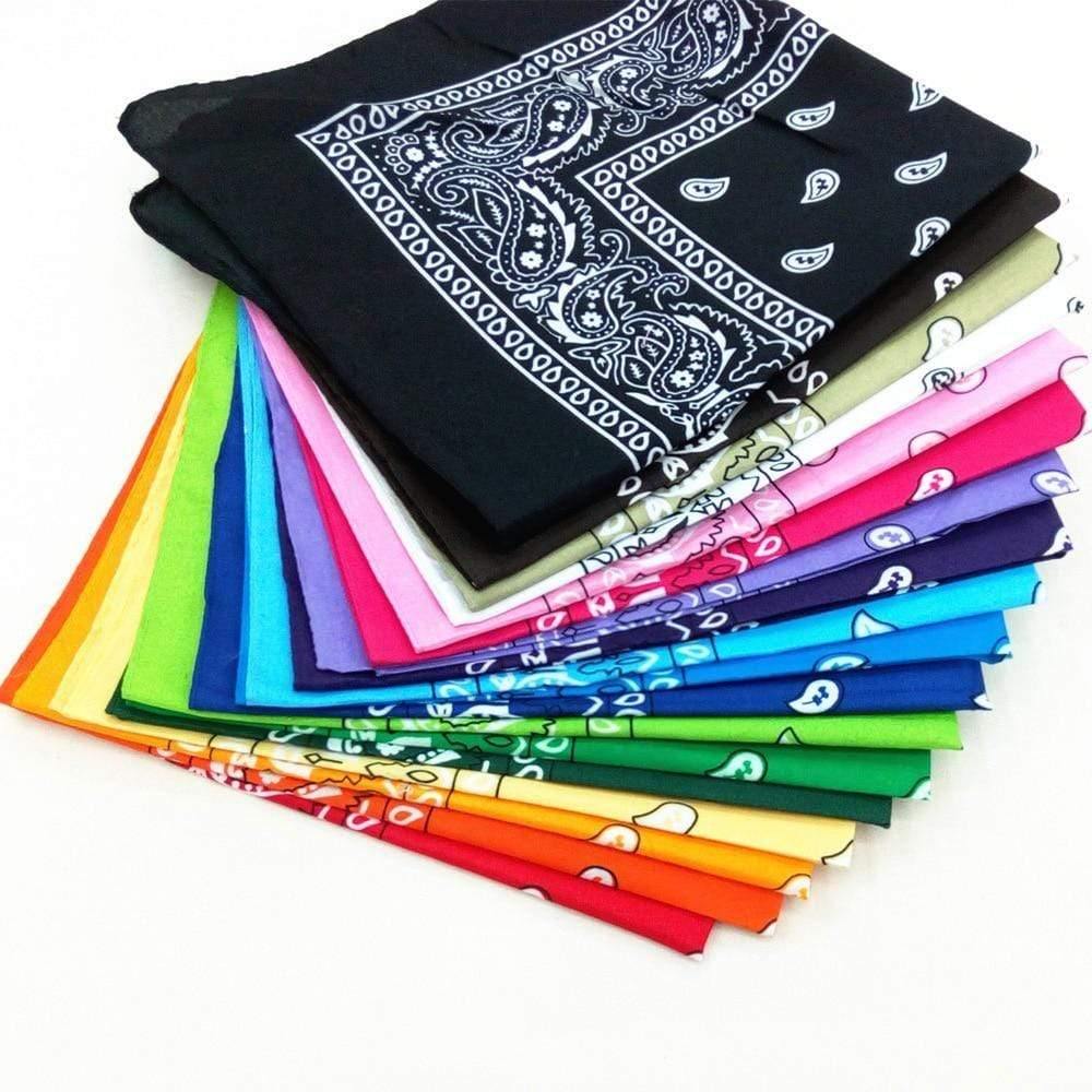 Fashion Women Cotton Bandana Scarf Square Female Bandanas 55cm*55cm Headwear Rock Girls Head Scarf Headbands Hair Accessories