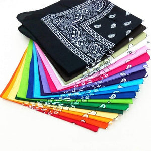 Fashion Women Cotton Bandana Scarf Square Female Bandanas 55cm*55cm Headwear Rock Girls Head Scarf Headbands Hair Accessories