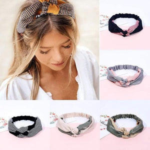 Fashion Women Elegant Soft Headband Vintage Cross Knot Elastic Hair Bands  Solid Girls Hairband Hair Accessories