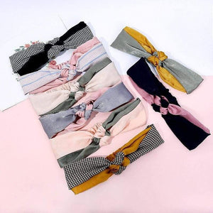 Fashion Women Elegant Soft Headband Vintage Cross Knot Elastic Hair Bands  Solid Girls Hairband Hair Accessories